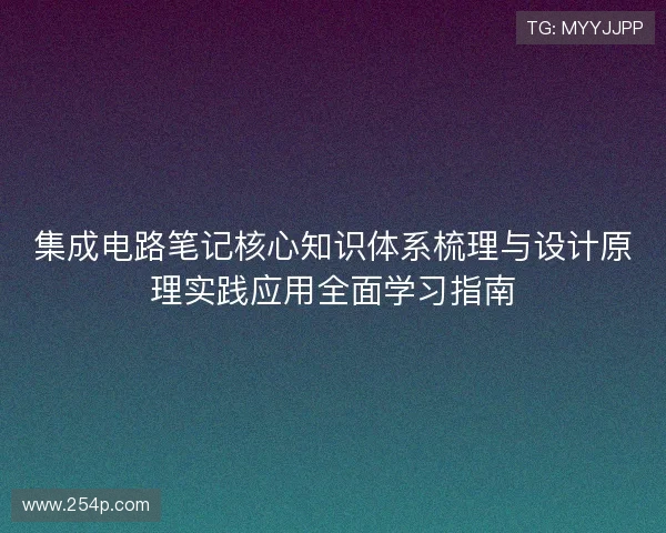 集成电路笔记核心知识体系梳理与设计原理实践应用全面学习指南